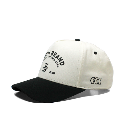 The Forefront Cap | Black & Natural High-Profile Hat