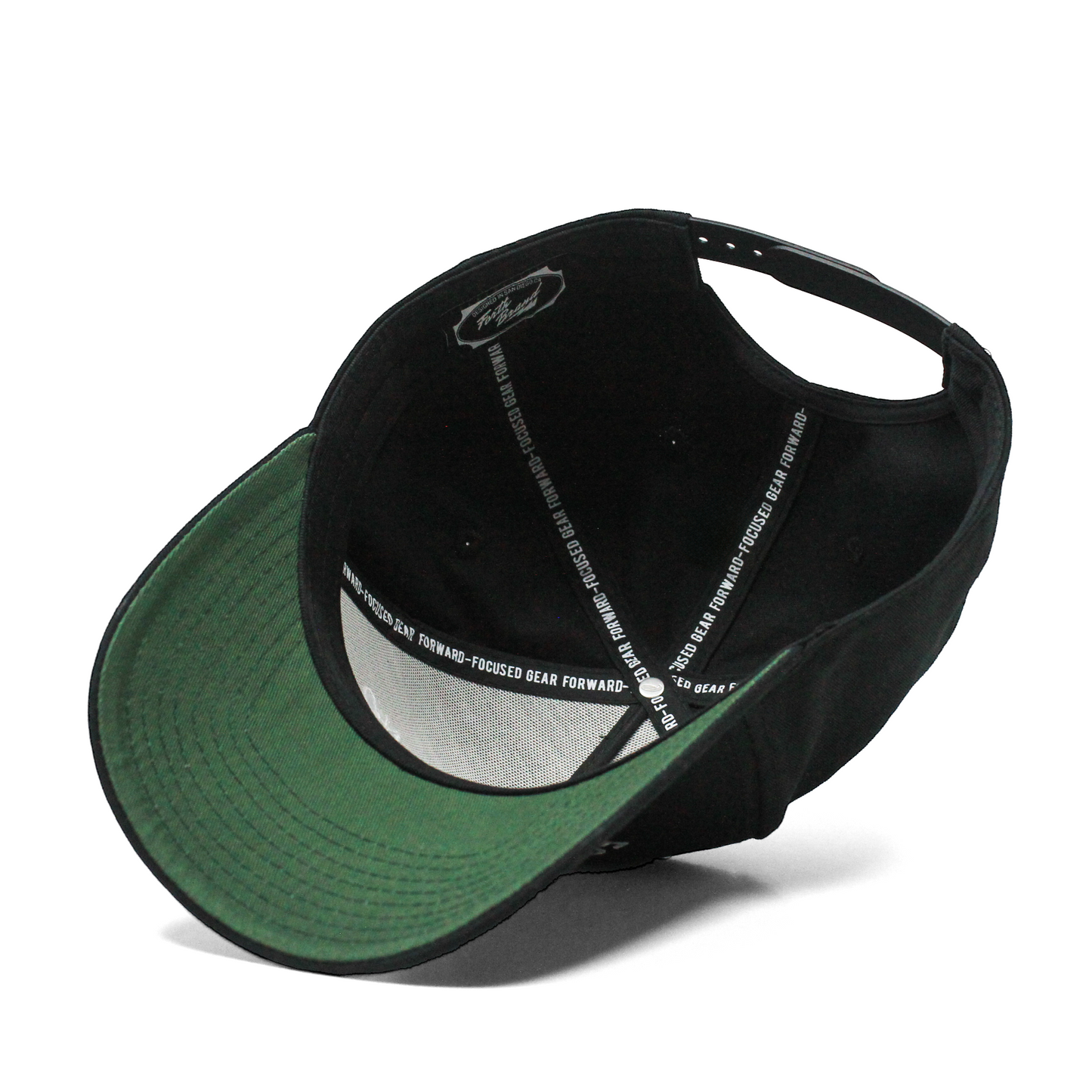 The Forefront Cap | Black & Green High-Profile Hat