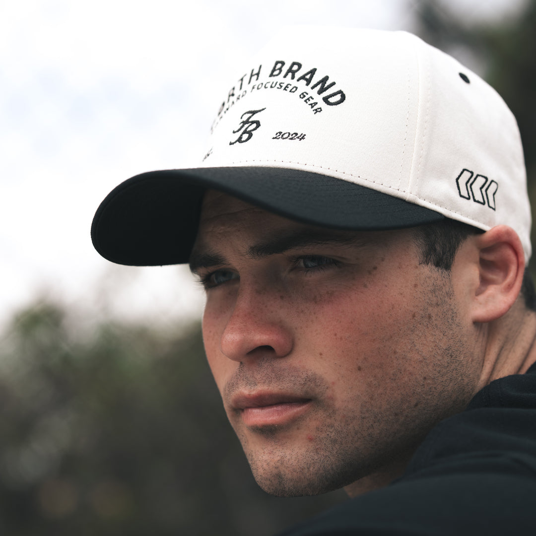 The Forefront Cap | Black & Natural High-Profile Hat