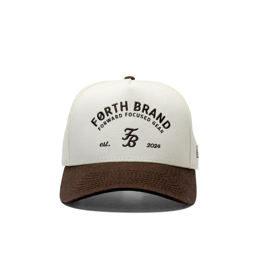 The Forefront Cap| Brown & Natural High-Profile Hat