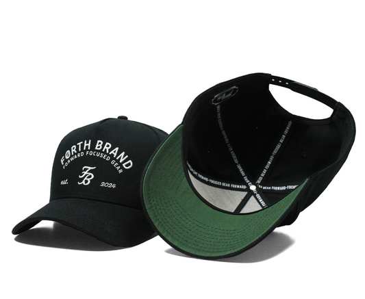 The Forefront Cap | Black & Green High-Profile Hat