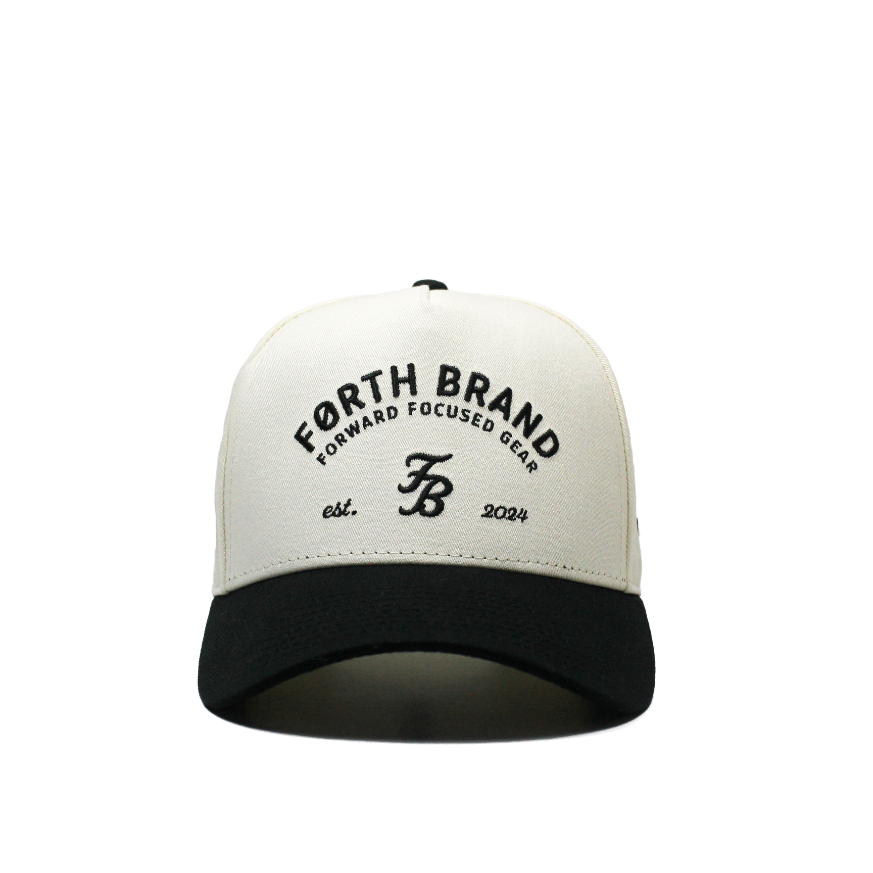 The Forefront Cap | Black & Natural High-Profile Hat